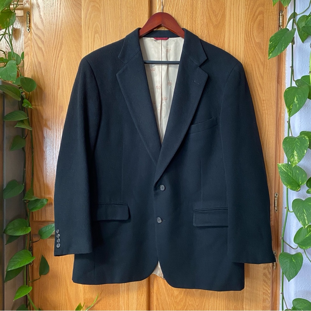 Jos. A. Bank Premier Collection Men's Executive Blazer Black 100% Camel Hair